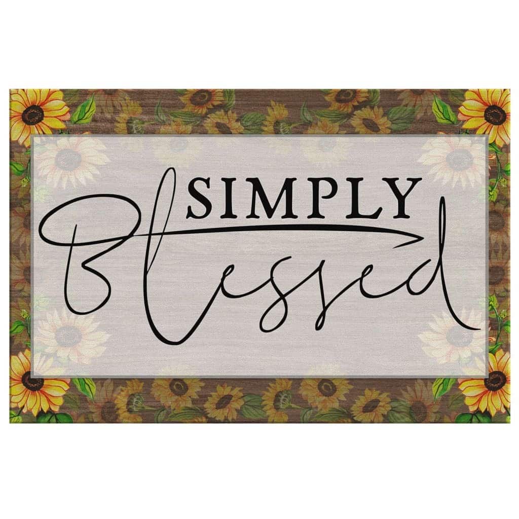 Christian Simply Blessed Canvas Wall Art Sunflower Christian Simply Blessed Canvas Wall Art Sunflower