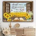 Christian Canvas Wall Art Accept What Is Let Go Of What Was