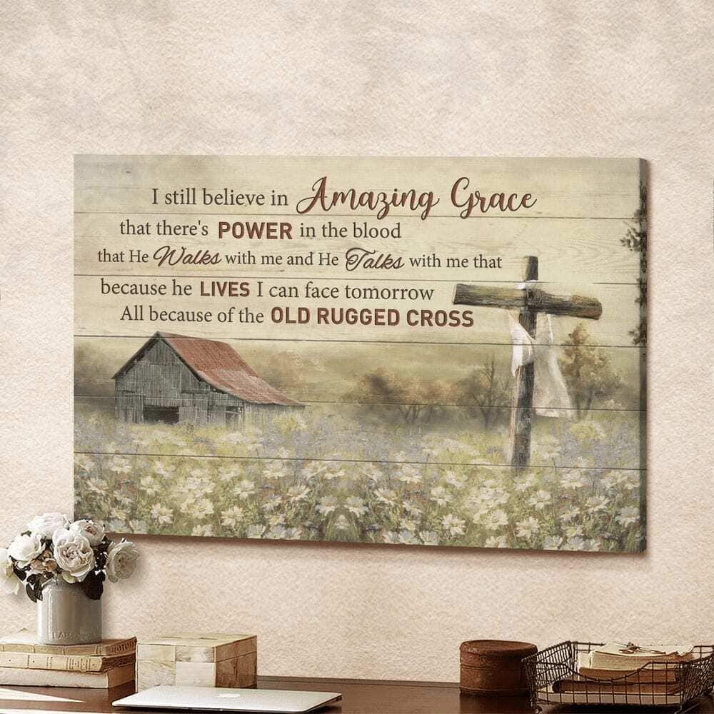 All Because Of The Old Rugged Cross Jesus Christian Canvas Wall Art All Because Of The Old Rugged Cross Jesus Christian Canvas Wall Art