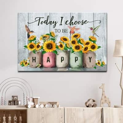 Christian Canvas Wall Art Today I Choose To Be Happy