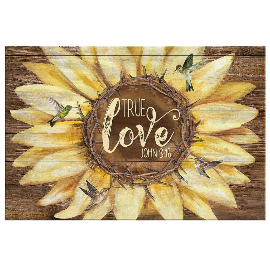 Christian Canvas Wall Art True Love John 3:16 Christian Canvas Wall Art True Love John 3:16