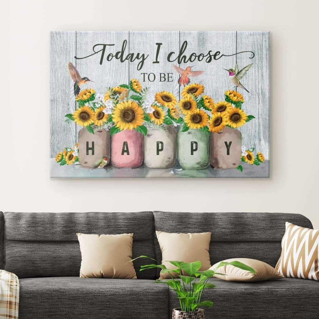 Christian Canvas Wall Art Today I Choose To Be Happy Christian Canvas Wall Art Today I Choose To Be Happy
