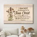 Psalm 91:2 I Am Not Ashamed Of Jesus Christ Canvas Wall Art Psalm 91:2 I Am Not Ashamed Of Jesus Christ Canvas Wall Art