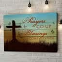 Christian Canvas Wall Art Prayers Go Up Blessings Come Down Christian Canvas Wall Art Prayers Go Up Blessings Come Down