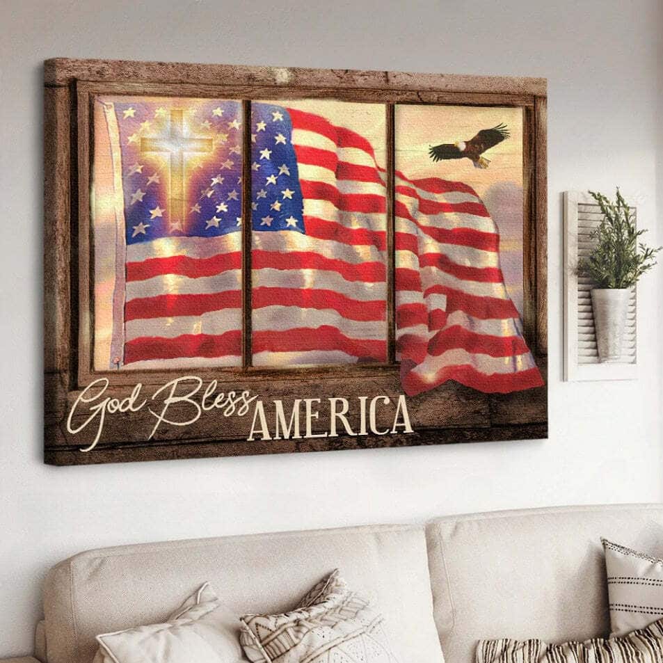 Christian Canvas Wall Art God Bless America Christian Canvas Wall Art God Bless America