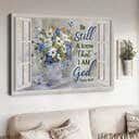 Christian Psalm 46:10 Be Still And Know That I Am God Canvas Wall Art Daisy Flower Christian Psalm 46:10 Be Still And Know That I Am God Canvas Wall Art Daisy Flower