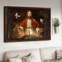 Christian Jesus Dove Cross Canvas Wall Art Christian Jesus Dove Cross Canvas Wall Art