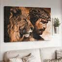 Jesus Christian Canvas Wall Art Lion Crown Of Thorn Jesus Christian Canvas Wall Art Lion Crown Of Thorn