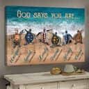 Christian Turtles God Says You Are Canvas Wall Art Christian Turtles God Says You Are Canvas Wall Art
