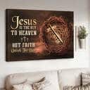 Christian Canvas Wall Art Cross Jesus Is The Key To Heaven