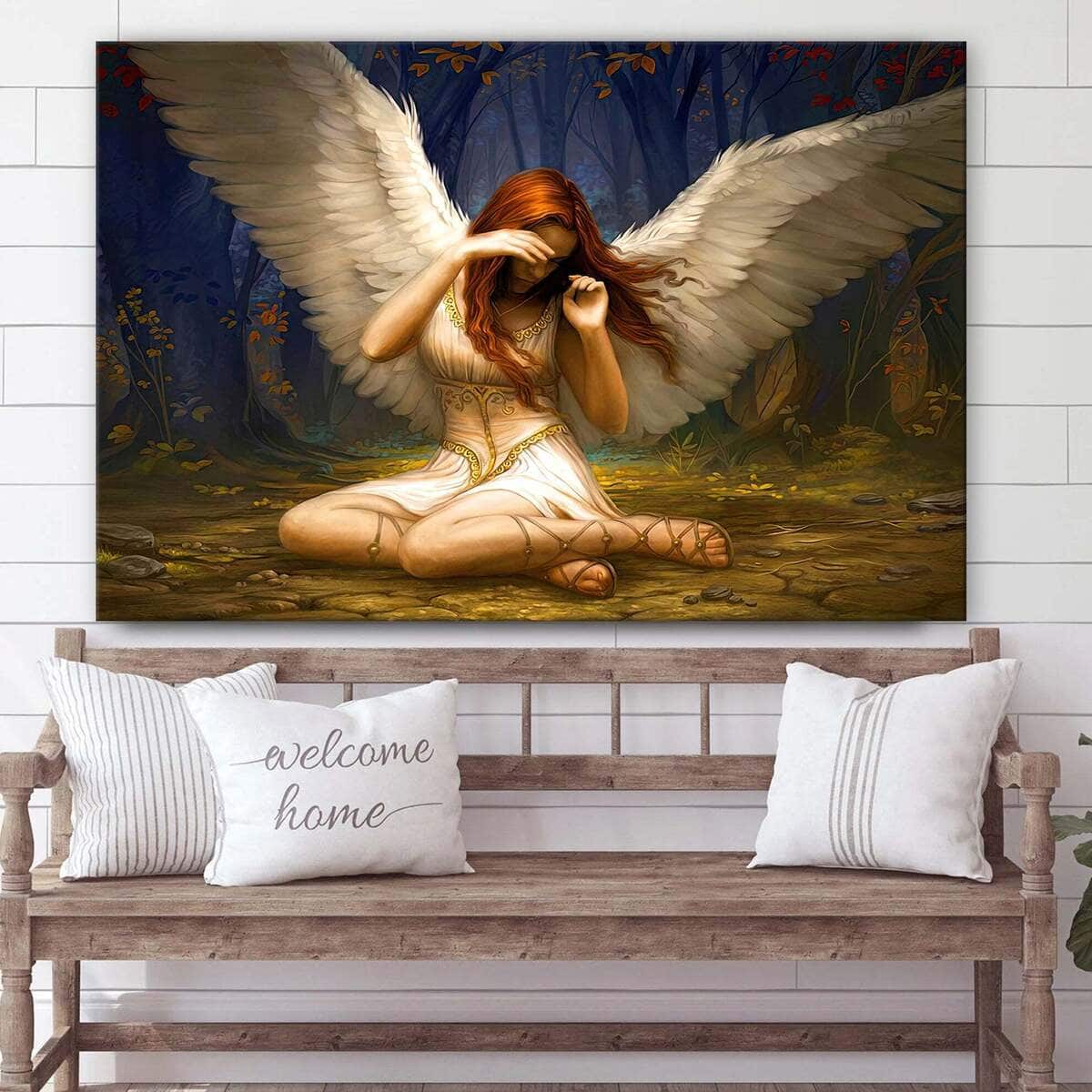 Christian Angel Girl Canvas Wall Art Christian Angel Girl Canvas Wall Art