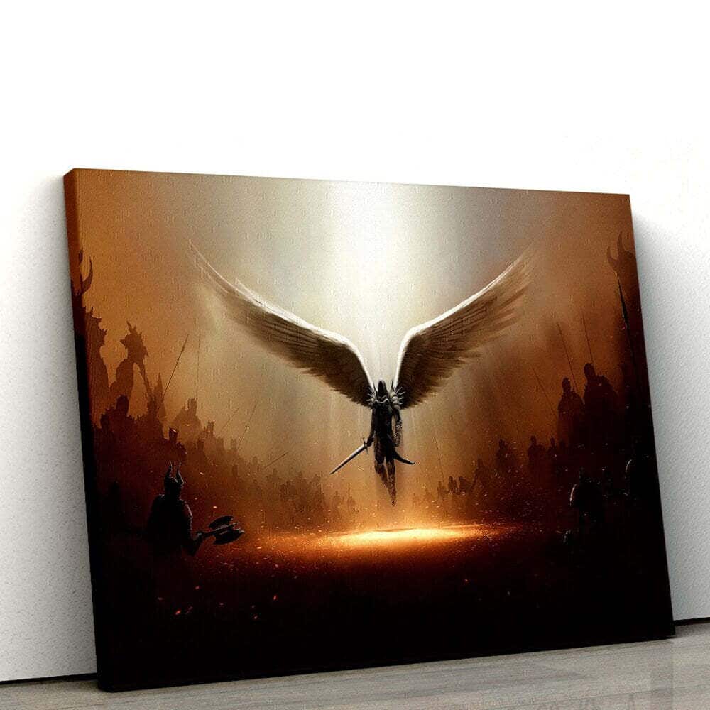 Christian Canvas Wall Art Wings Of God Warrior Christian Canvas Wall Art Wings Of God Warrior