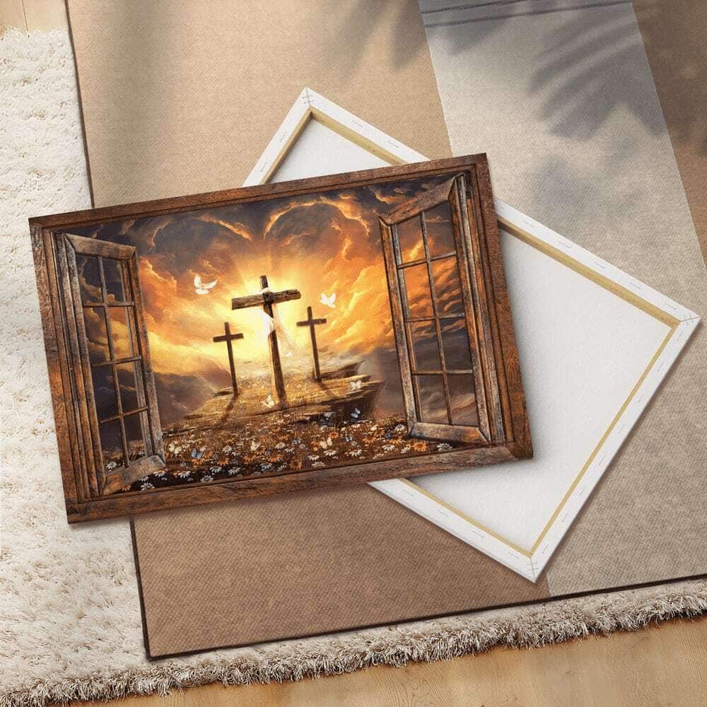 Christian Canvas Wall Art Window Sunset Path To Heaven Jesus Christian Canvas Wall Art Window Sunset Path To Heaven Jesus