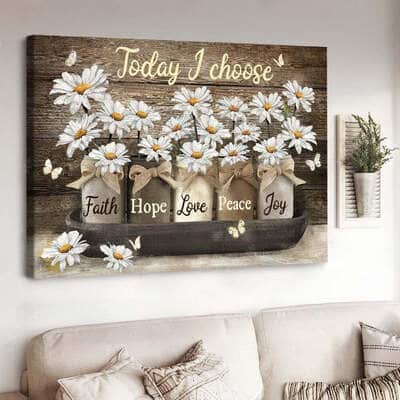 Christian James 1:2 Today I Choose Joy Canvas Wall Art Faith Hope Love Peace