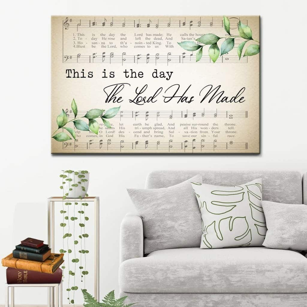 Christian Canvas Wall Art This Is The Day The Lord Has Made Sheet Music