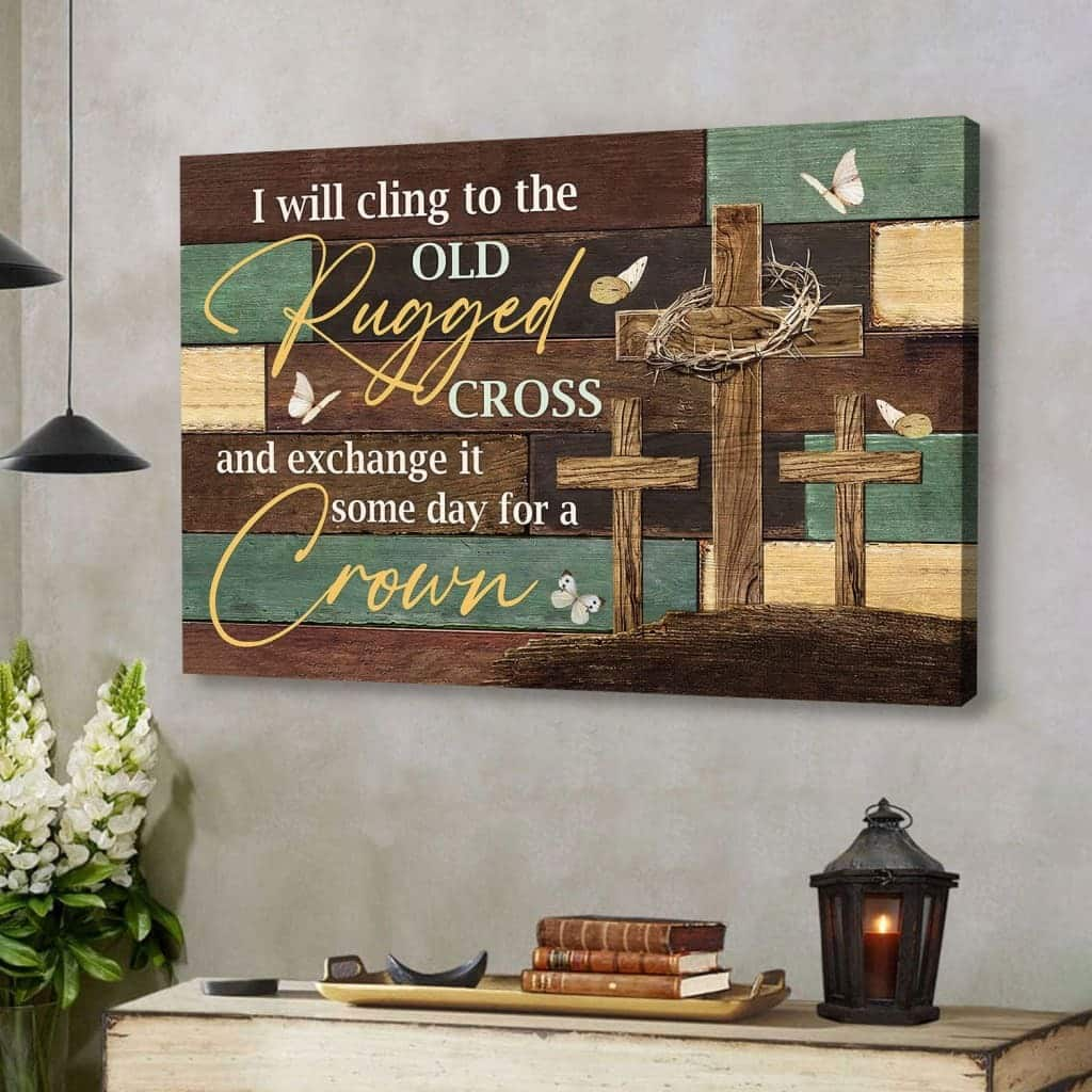 Christian Canvas Wall Art The Old Rugged Cross