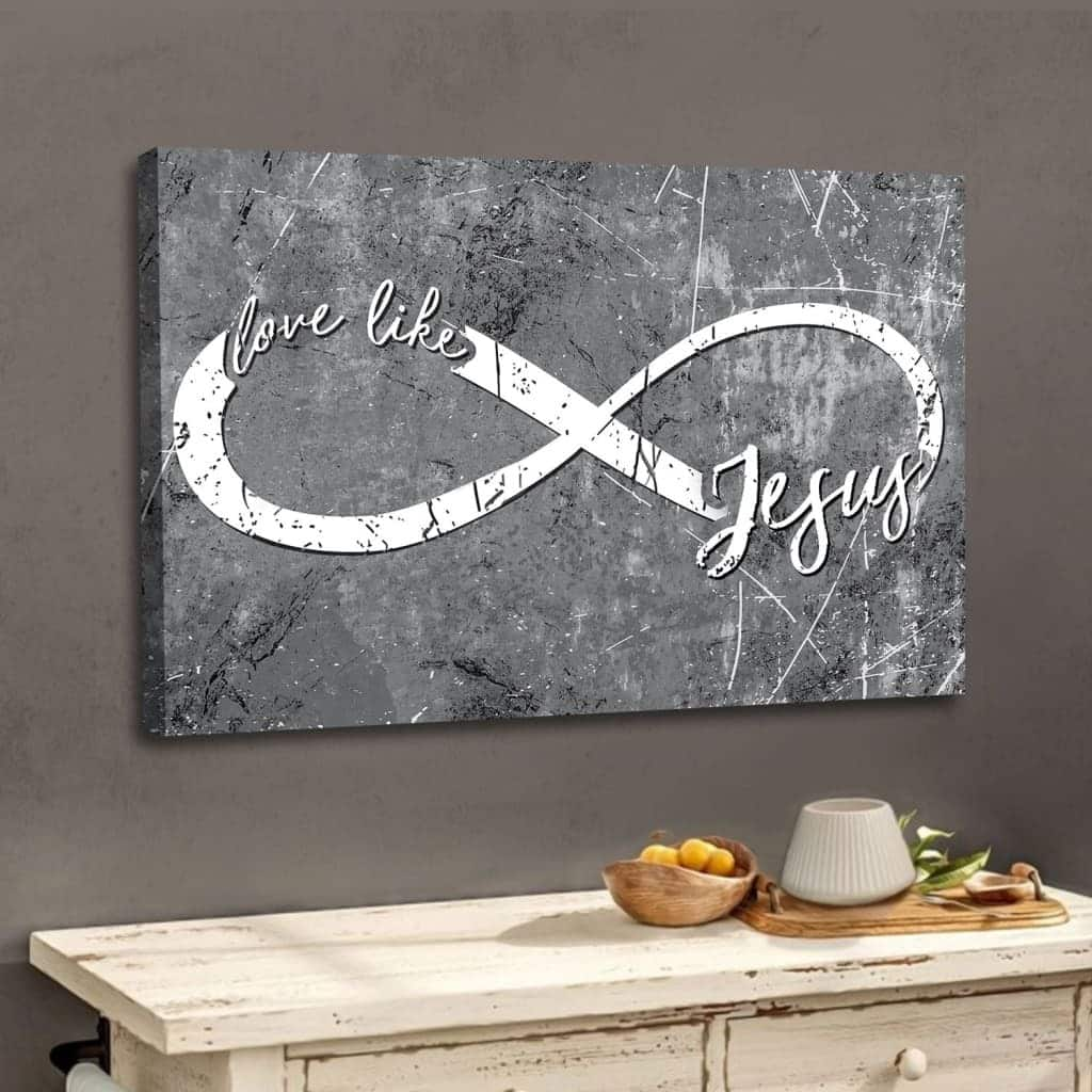 Christian Love Like Jesus Religious Faith Canvas Wall Art Gift