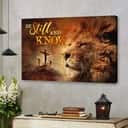 Christian Canvas Wall Art Lion Of Judah Be Still And Know Christian Canvas Wall Art Lion Of Judah Be Still And Know