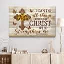 Christian Philippians 4:13 I Can Do All Things Through Christ Canvas Wall Art