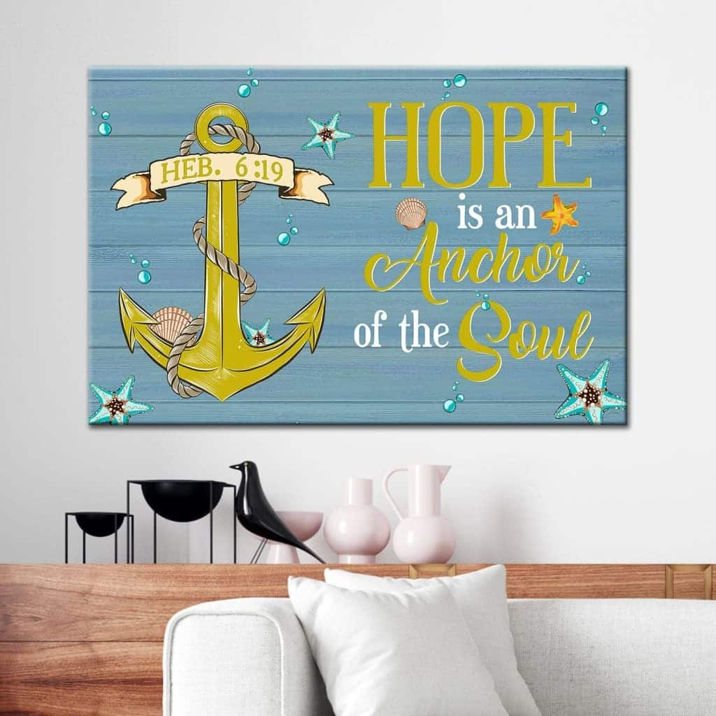 Christian Canvas Wall Art Hope Is An Anchor For The Soul