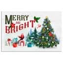 Christmas Tree Merry And Bright Christian Religious Canvas Wall Art Christmas Tree Merry And Bright Christian Religious Canvas Wall Art