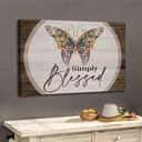 Christian Simply Blessed Canvas Wall Art Butterflies