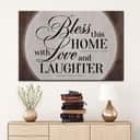 Christian Canvas Wall Art Bless This Home With Love And Laughter