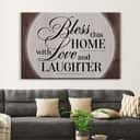 Christian Canvas Wall Art Bless This Home With Love And Laughter