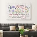 Christian Canvas Wall Art Amazing Grace How Sweet The Sound Flowers