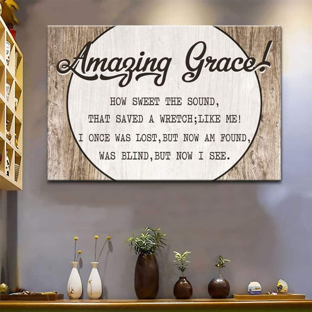 Christmas Canvas Wall Art Amazing Grace How Sweet The Sound