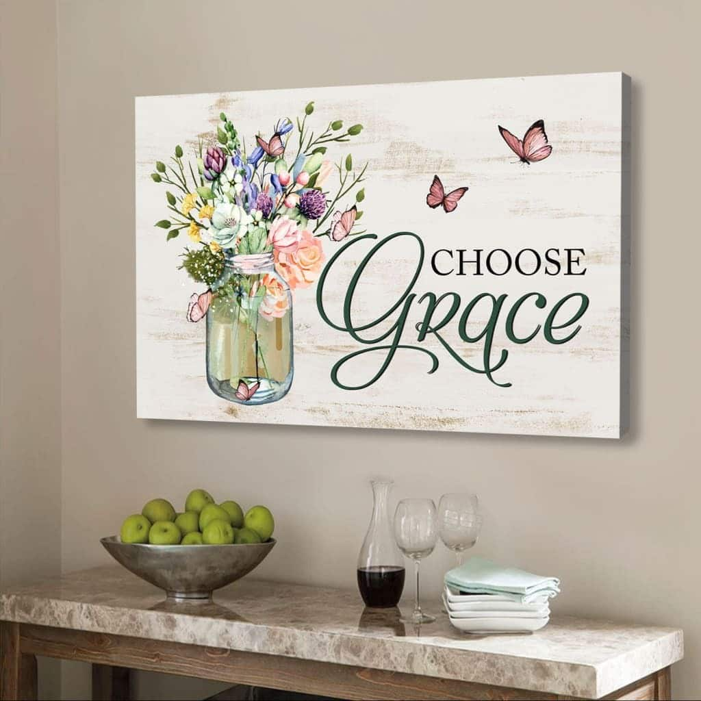 Christian Canvas Wall Art Choose Grace