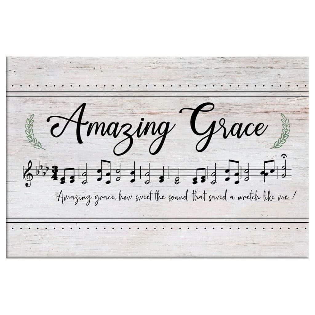 Christian Canvas Wall Art Amazing Grace Song