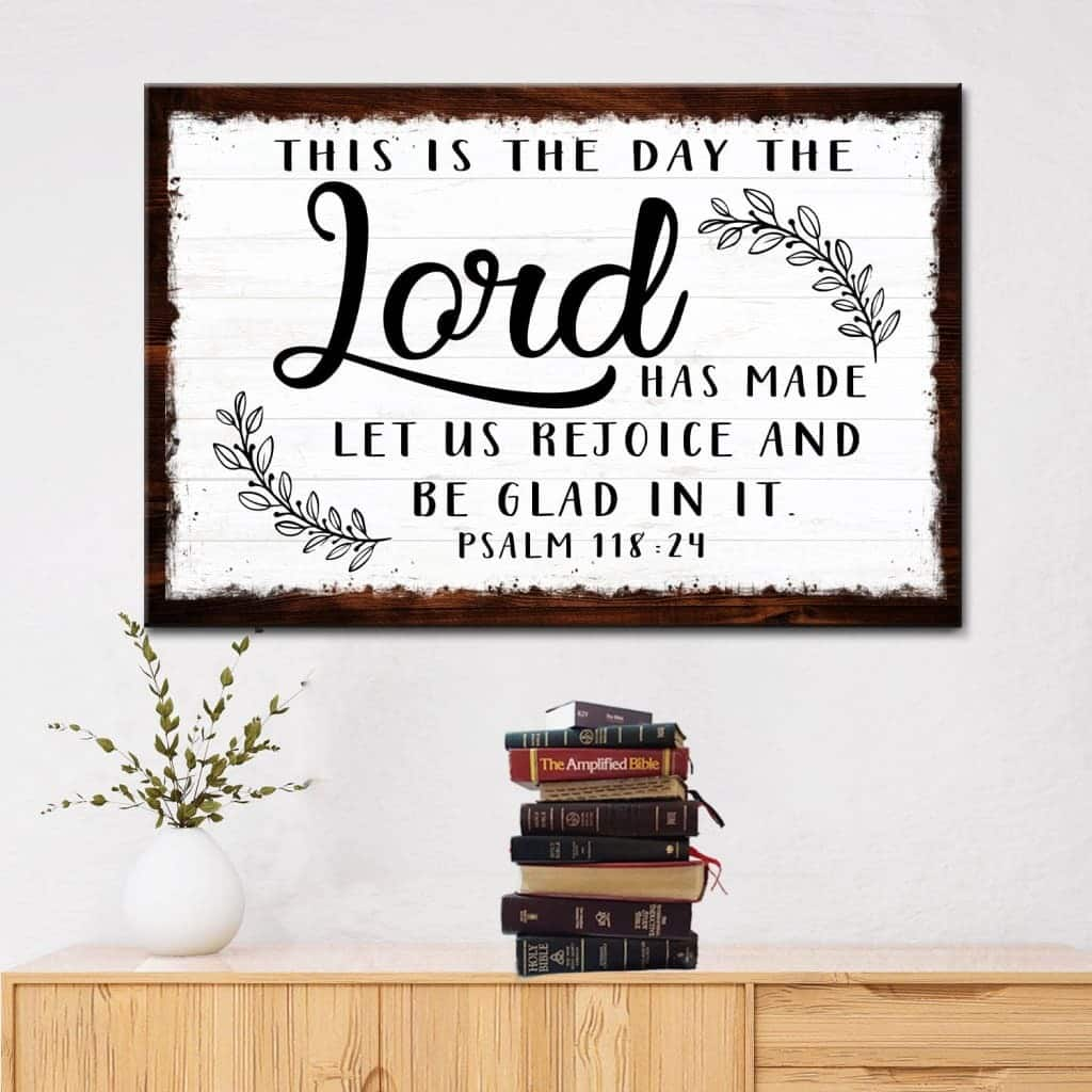 Christian Canvas Wall Art Let Us Rejoice And Be Glad