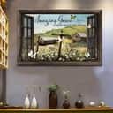 Christian Canvas Wall Art Rustic Farmhouse Amazing Grace How Sweet The Sound