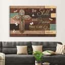 Christian Canvas Wall Art Cross Be Still And Know That I Am God Christian Canvas Wall Art Cross Be Still And Know That I Am God