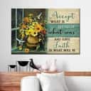 Christian Canvas Wall Art Flower Accept What Is Let Go Of What Was Christian Canvas Wall Art Flower Accept What Is Let Go Of What Was
