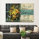 Christian Canvas Wall Art Flower Accept What Is Let Go Of What Was Christian Canvas Wall Art Flower Accept What Is Let Go Of What Was