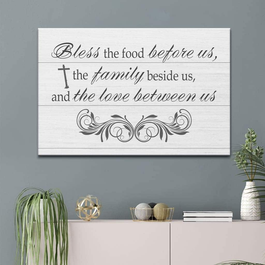 Christian Canvas Wall Art Bless The Family Beside Us