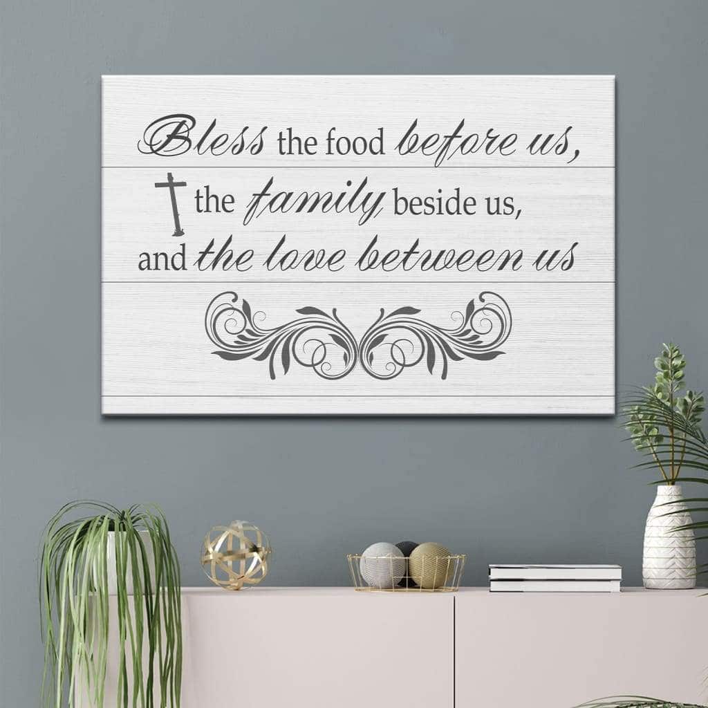 Christian Canvas Wall Art Bless The Family Beside Us Christian Canvas Wall Art Bless The Family Beside Us
