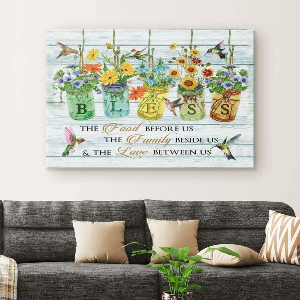Bless The Food Before Us The Family Beside Us Christian Canvas Wall Art Bless The Food Before Us The Family Beside Us Christian Canvas Wall Art