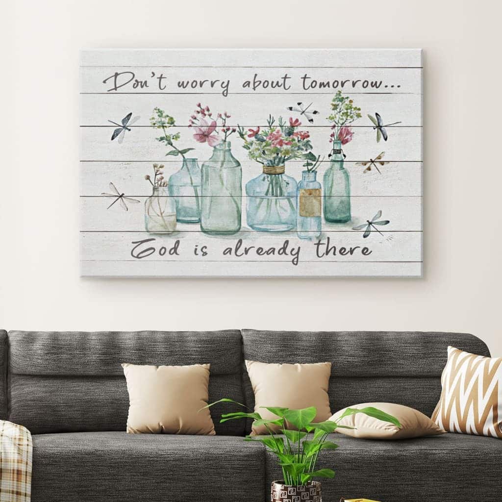 Christian Canvas Wall Art Don't Worry About Tomorrow Christian Canvas Wall Art Don't Worry About Tomorrow