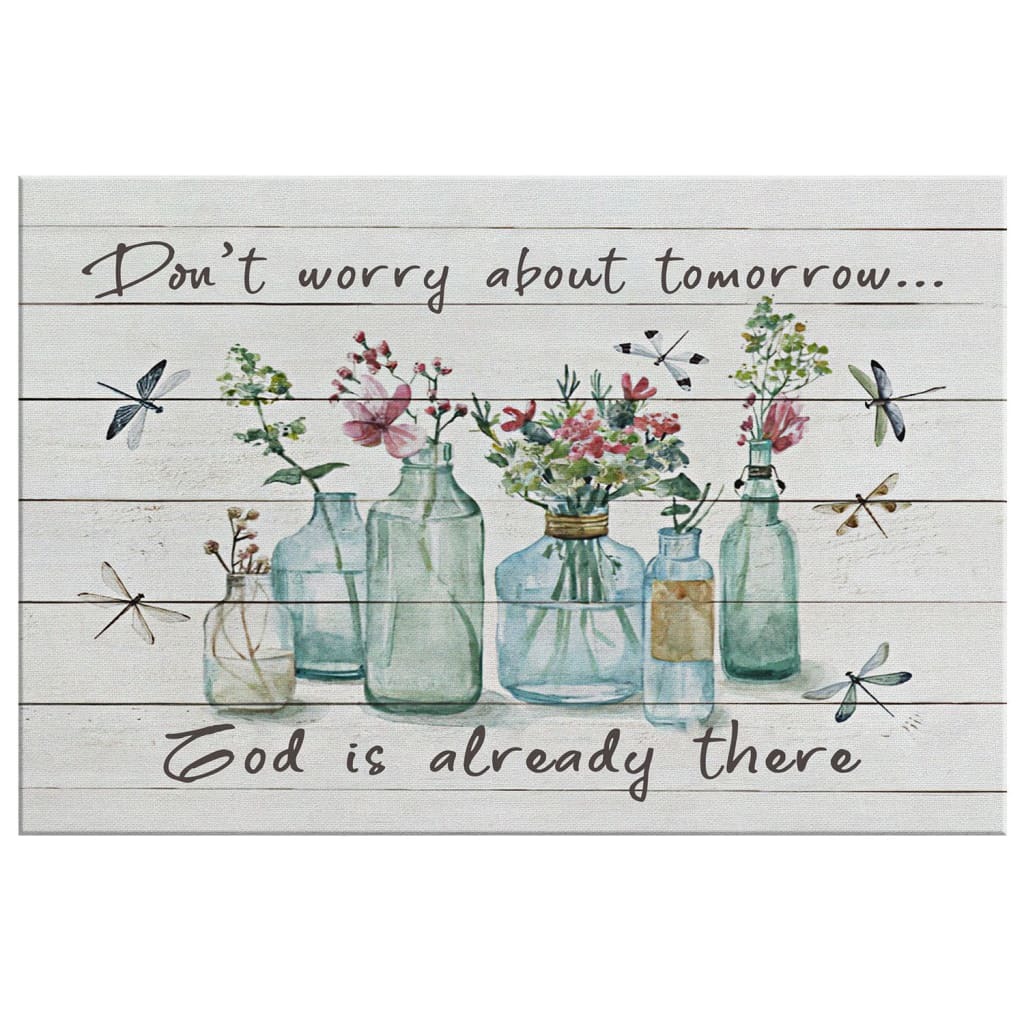 Christian Canvas Wall Art Don't Worry About Tomorrow Christian Canvas Wall Art Don't Worry About Tomorrow