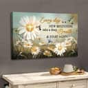 Christian Canvas Wall Art Daisy Flower Every Day Is A New Beginning Christian Canvas Wall Art Daisy Flower Every Day Is A New Beginning