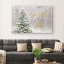 Christmas Tree Christian Psalm 46:10 Be Still And Know That I Am God Canvas Wall Art