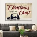 Christian Canvas Wall Art Christmas Begins With Christ Christian Canvas Wall Art Christmas Begins With Christ