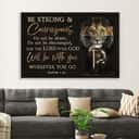 Christian Canvas Wall Art Be Strong And Courageous Joshua 1:9