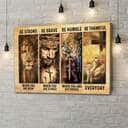Christian Canvas Wall Art Be Strong Be Brave Be Humble Be Thankful