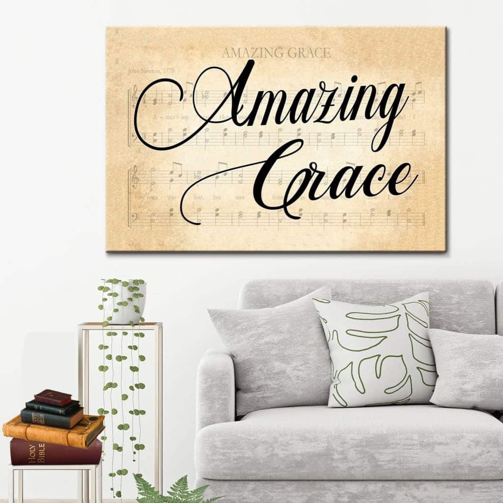 Christian Canvas Wall Art Amazing Grace Farmhouse Christian Canvas Wall Art Amazing Grace Farmhouse