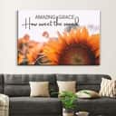 Christian Canvas Wall Art Amazing Grace How Sweet The Sound Sunflower Christian Canvas Wall Art Amazing Grace How Sweet The Sound Sunflower