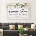 Vintage Christian Amazing Grace How Sweet The Sound Canvas Wall Art